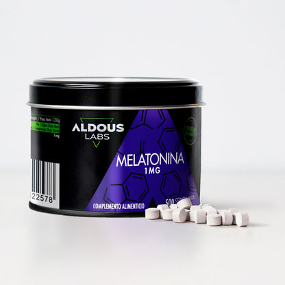 Aldous Melatonina Pura 1mg 500 Noches de Sueño Reparador-2