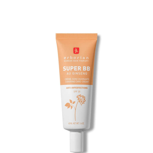 Erborian Super BB Cream - Base de maquillaje correctora de alta cobertura con FPS20 para piel irregular Tono Doré 40ml