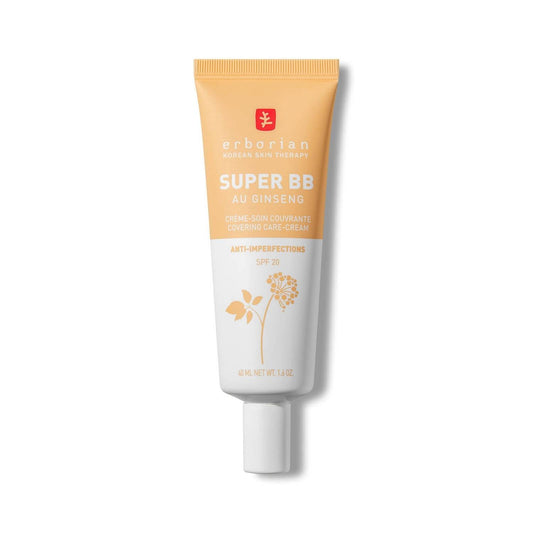 Erborian Super BB Cream - Base de maquillaje correctora de alta cobertura con FPS20 para piel irregular Tono Nude 40ml