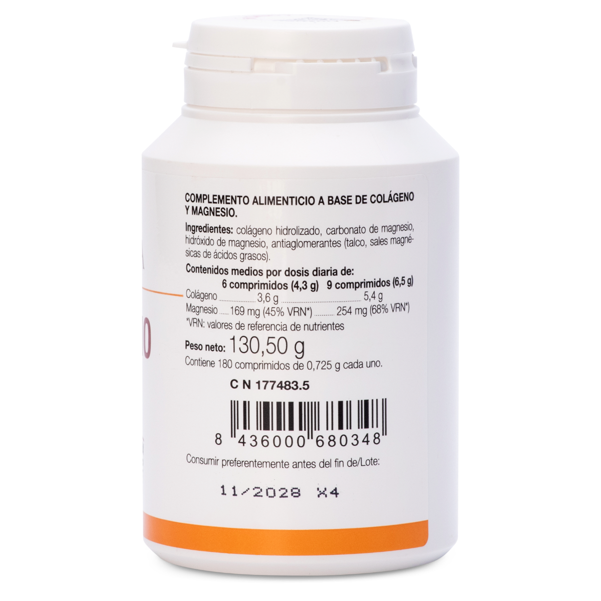 Colágeno + Magnésio LAJUSTICIA 180 comprimidos