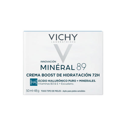 VICHY Minéral 89 Crema Potenciadora Hidratante 72H Ligera 50ml-4