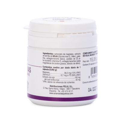 Ana María Lajusticia Isoflavonas Magnesio + Vitamina E 30 Cápsulas