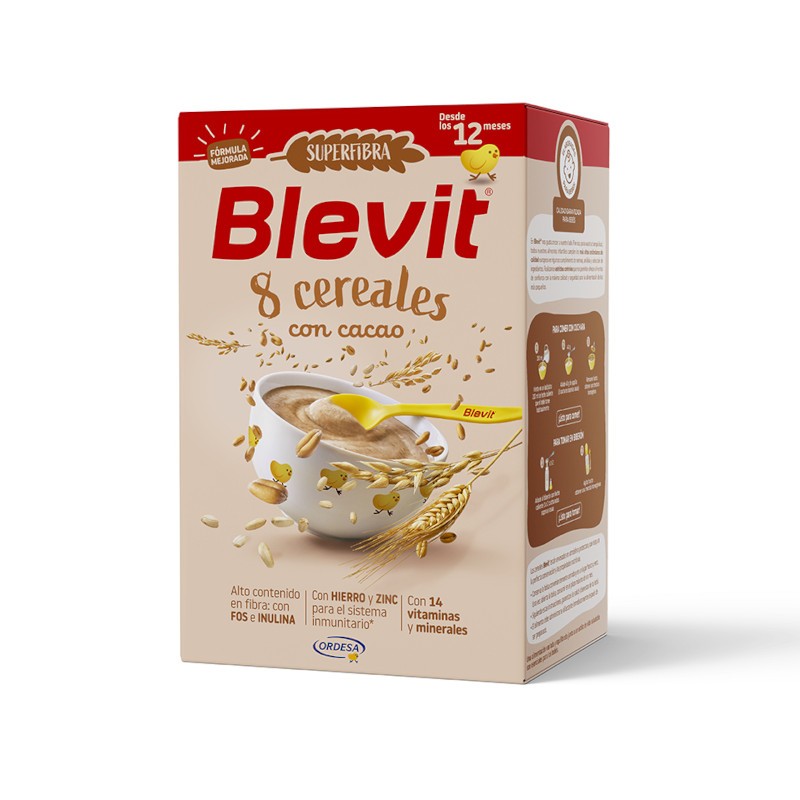 BLEVIT Super Fibra 8 Cereales y Cacao 500g-1