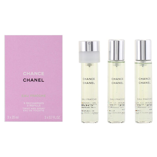 Chanel Chance Eau Fraiche Eau De Toilette Vaporizador Twist & Spray 3 Recargas 3 X 20 ml-1