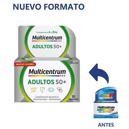 MULTICENTRUM Adultos 50+ (30 Comp) (Antes Select 50+)-2