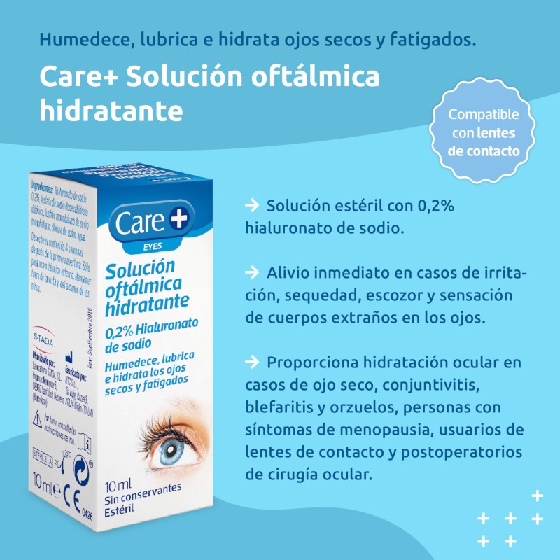 CARE+ Solución Oftálmica Hidratante Estéril 10ml-3