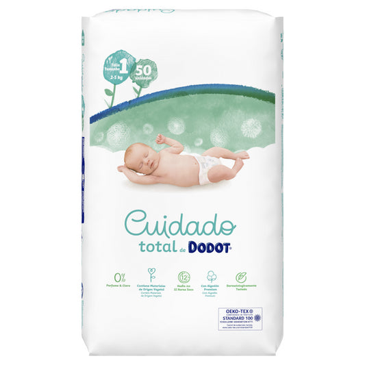 DODOT Cuidado Total Pañales Talla 1 (2-5kg) 50 unidades-1