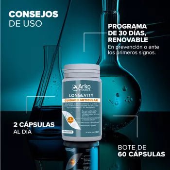 Arkopharma Longevity joint support capsules with collagen and hyaluronic acid 60 caps