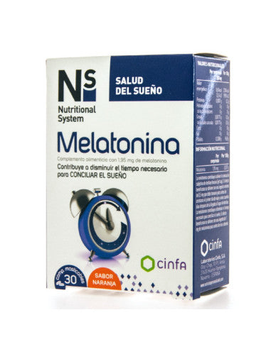 Nutritional System Melatonina Comprimidos Masticables Naranja 30 tabletas-3