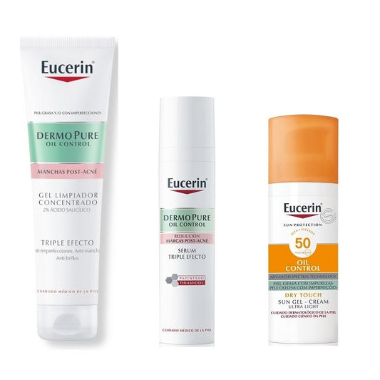 EUCERIN DermoPure Oil Control Pack Gel Nettoyant 150 ml + Sérum 40 ml + Gel-Crème Solaire 50 ml