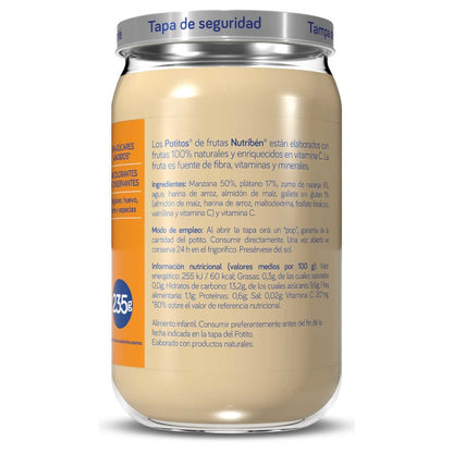 Nutribén Potito Manzana Naranja Platano Galleta 6x235g-3
