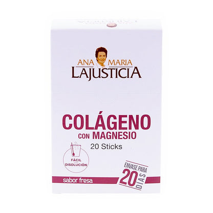 ANA MARÍA LAJUSTICIA Colágeno con Magnesio 20 Sticks Sabor Fresa-1