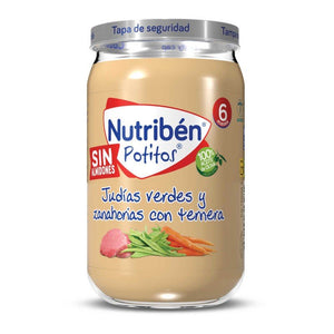 Nutribén Potito Ternera Judias Verdes Zanahoria 235g-1
