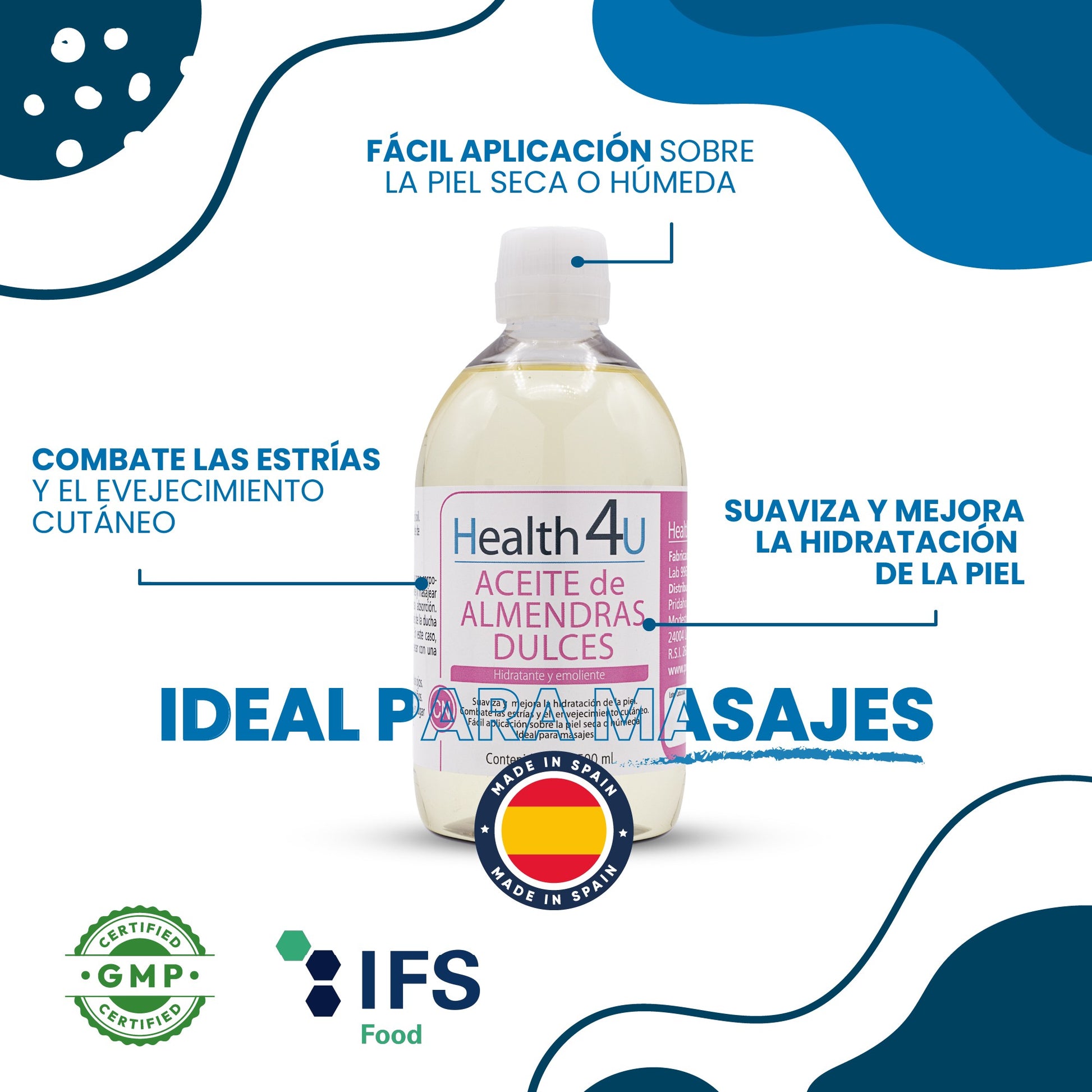 H4U Aceite de Almendras Dulces 500 ml-4
