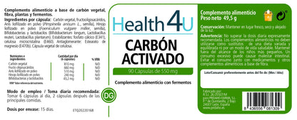 H4U Carbón Activado 90 cápsulas-2
