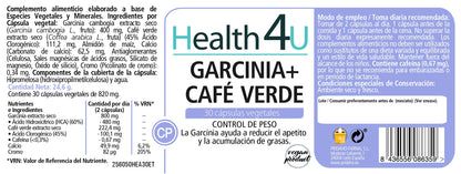 H4U Garcinia + Café verde 30 cápsulas vegetales-2