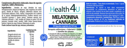 H4U Melatonina + Cannabis 30 cápsulas-2