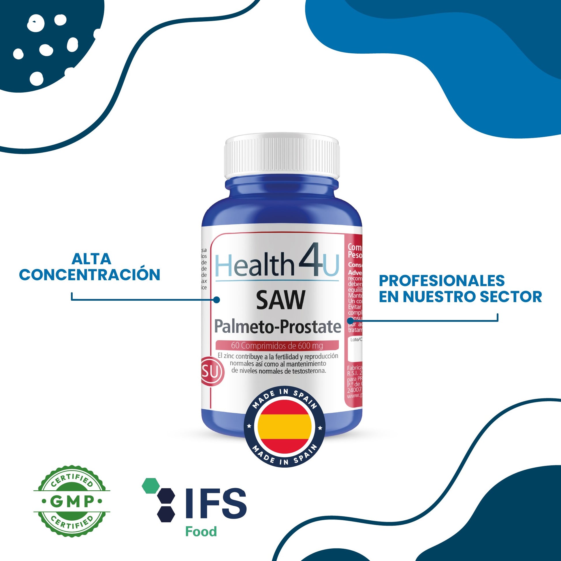 H4U Saw Palmeto-Prostate 60 comprimidos -4
