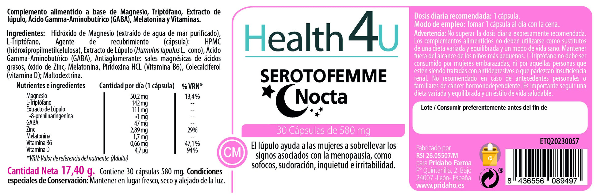 H4U Serotofemme Nocta 30 cápsulas-2