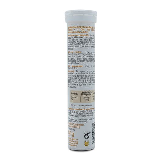 H4U Vitamina C + Zinc 20 comprimidos efervescentes sabor naranja-1