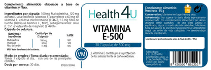 H4U Vitamina E-500 30 cápsulas-2