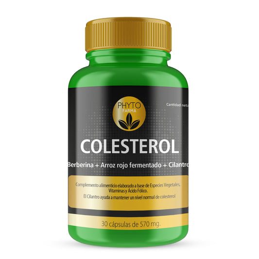 PHYTOFARMA Colesterol Berberina+Arroz rojo fermentado+ Cilantro 30 cápsulas-1