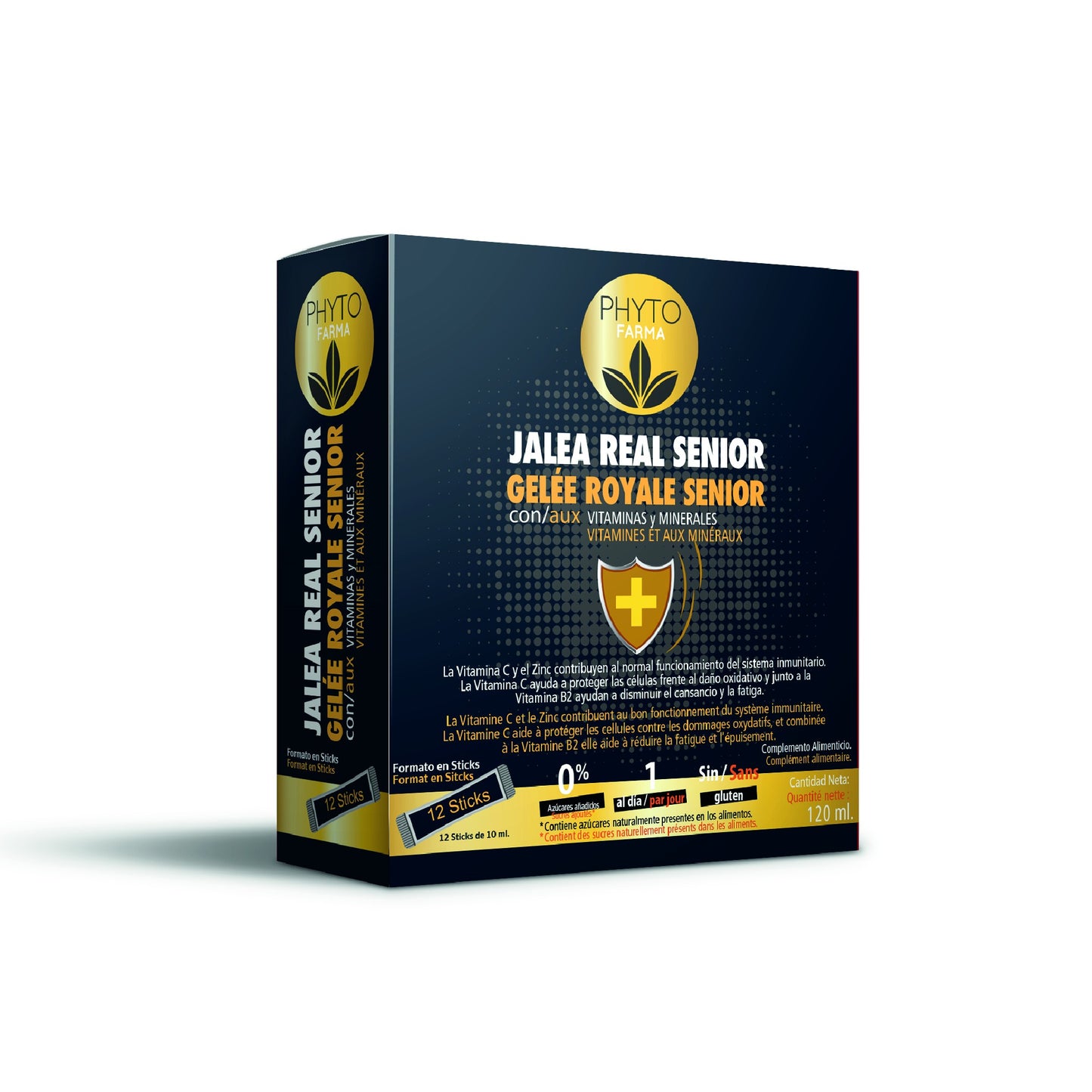 PHYTOFARMA Jalea real con ginseng + schisandra 12 sticks de 10ml FR-1