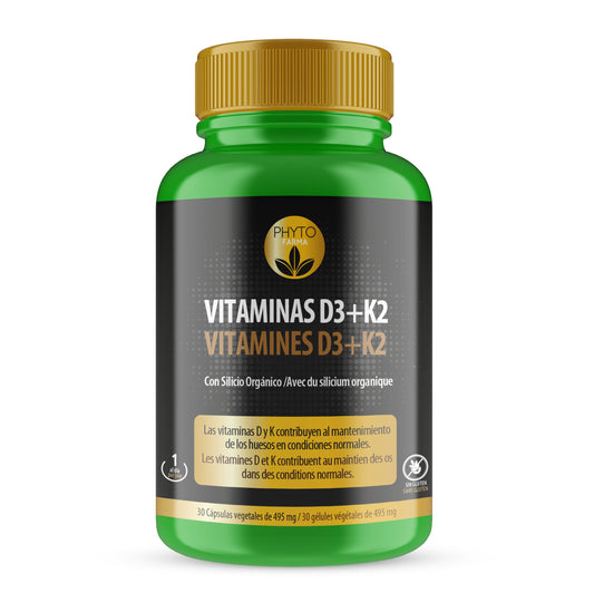 PHYTOFARMA Vitamina D3 + K2 30 cápsulas vegetales-1
