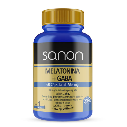SANON Melatonina + Gaba 60 cápsulas-1