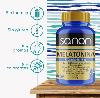 SANON Melatonina 60 cápsulas-2