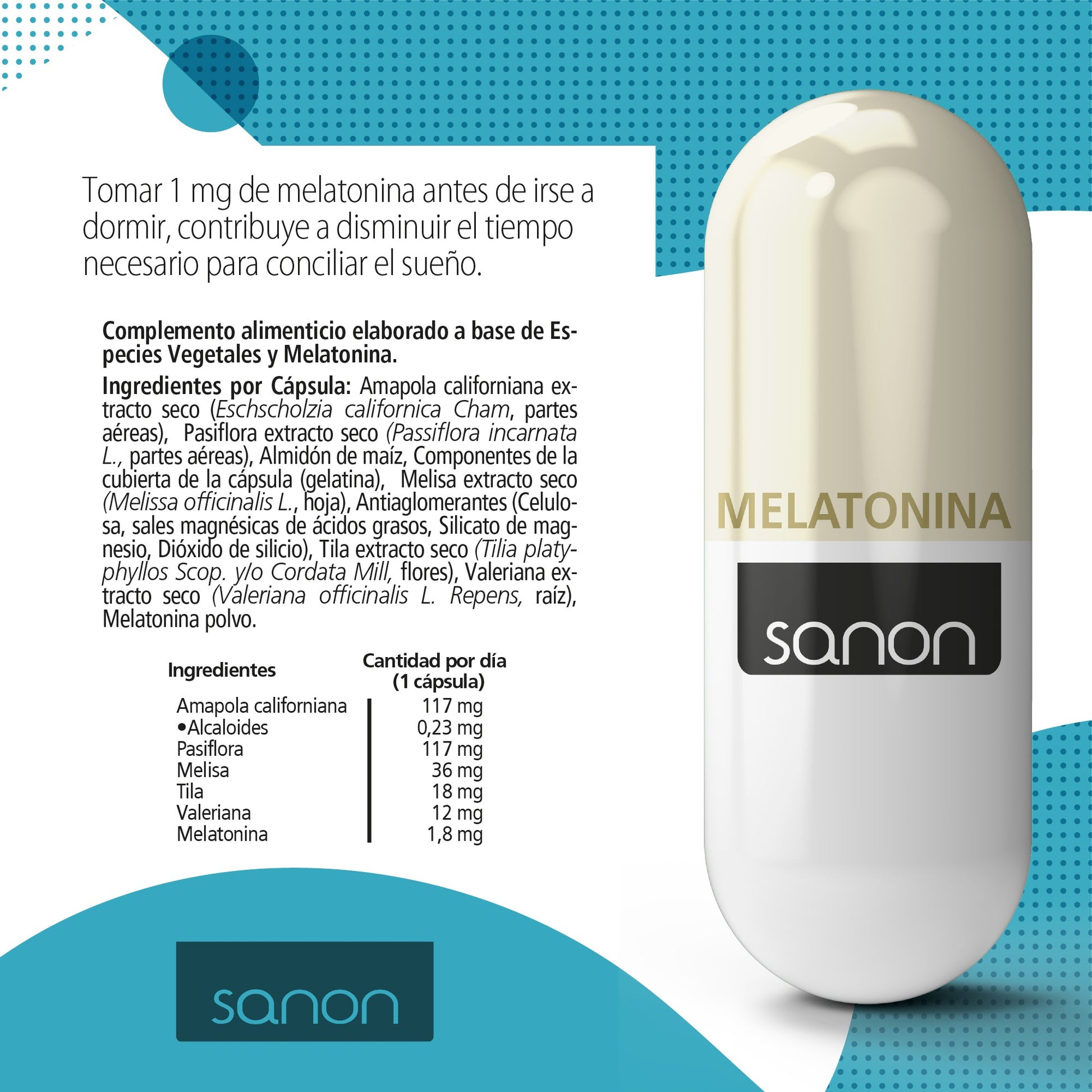 SANON Melatonina 60 cápsulas-3