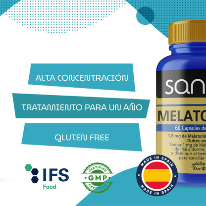 SANON Melatonina 60 cápsulas-4