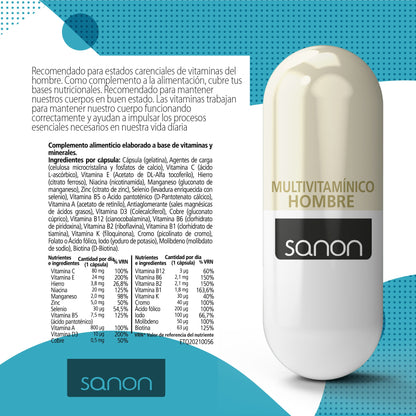 SANON Multivitamínico Hombre 60 cápsulas-3