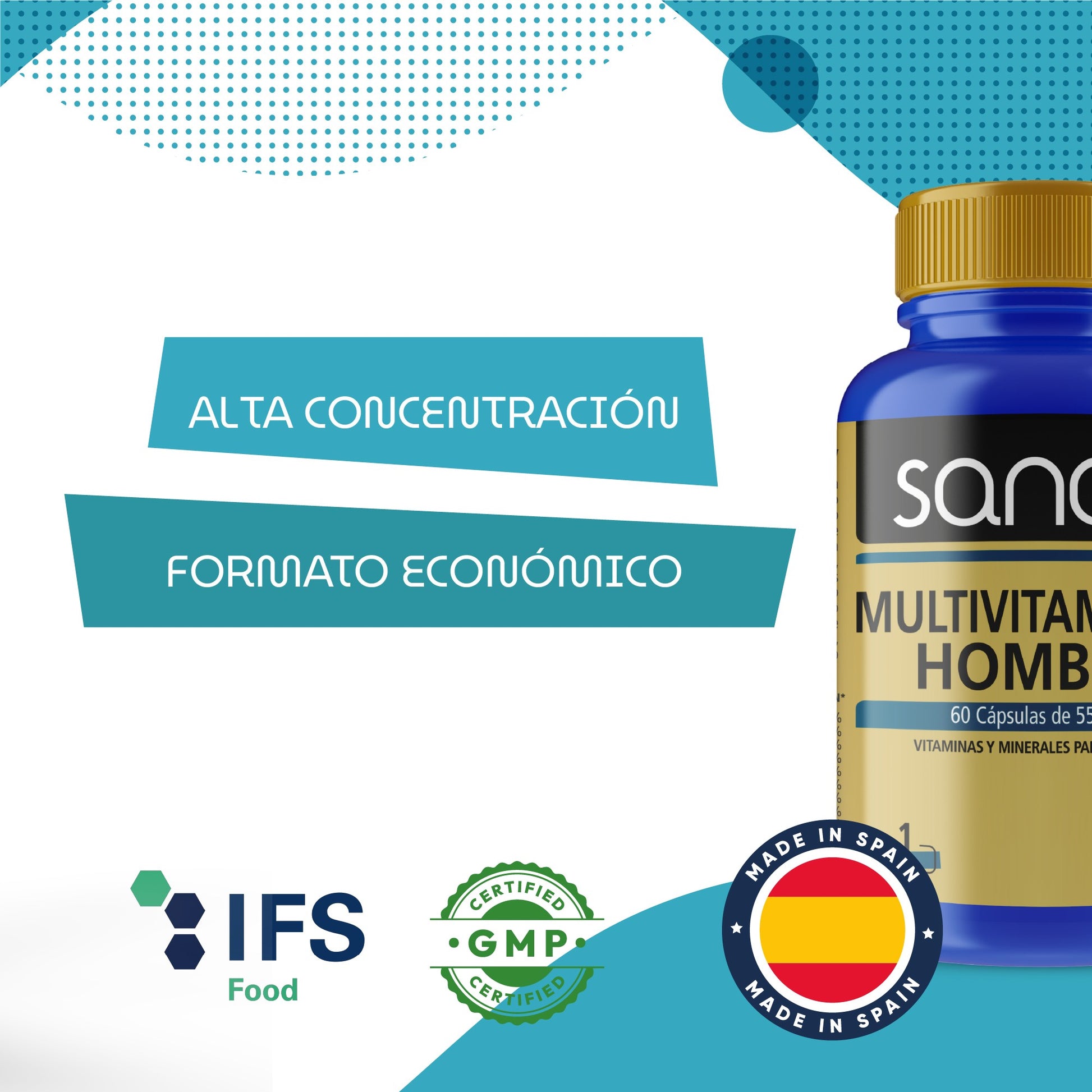 SANON Multivitamínico Hombre 60 cápsulas-4