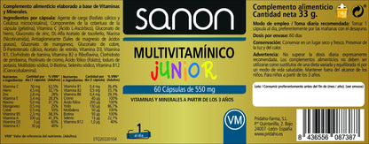 SANON Multivitamínico Junior 60 cápsulas-2
