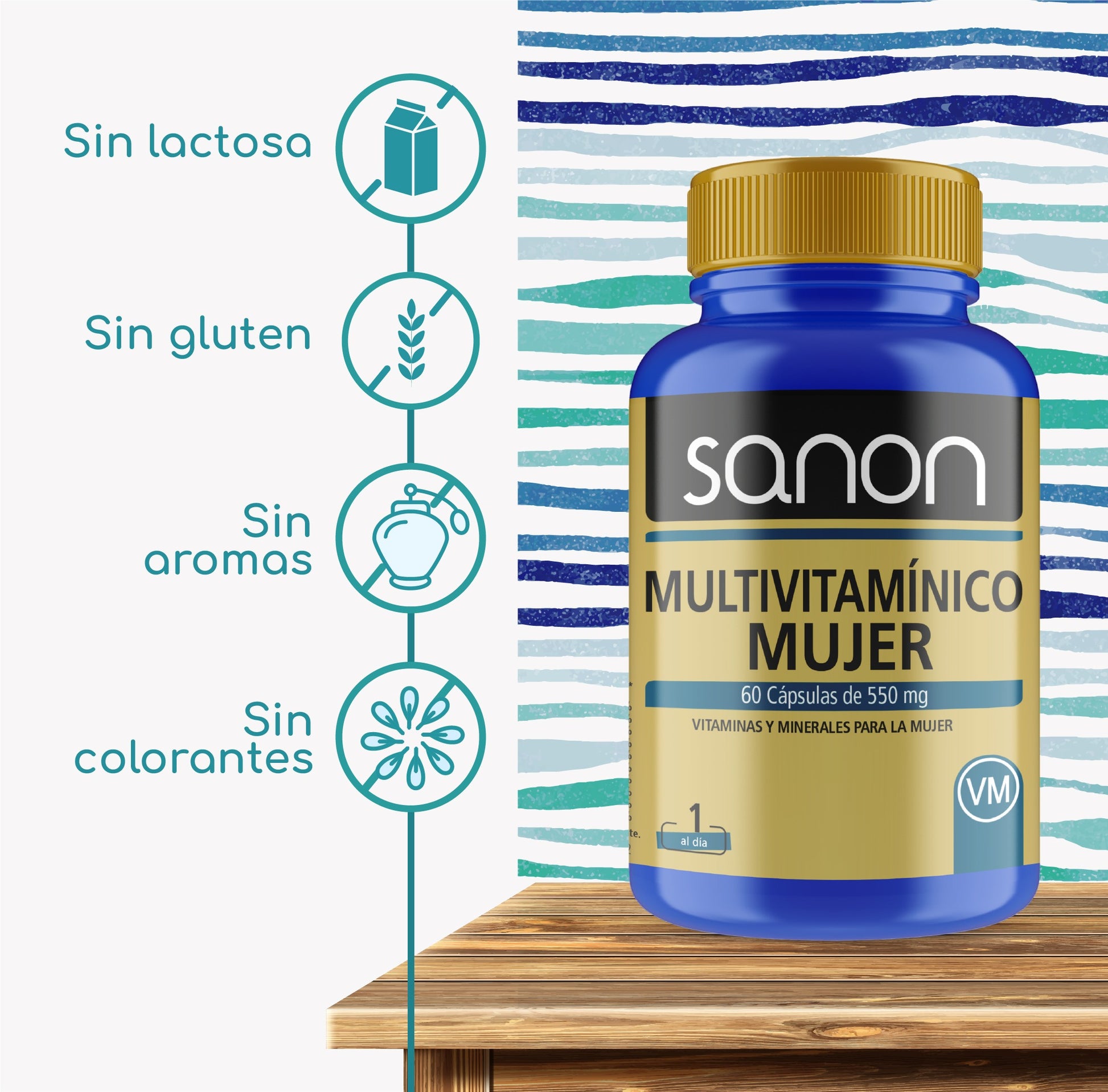 SANON Multivitamínico Mujer 60 cápsulas-2