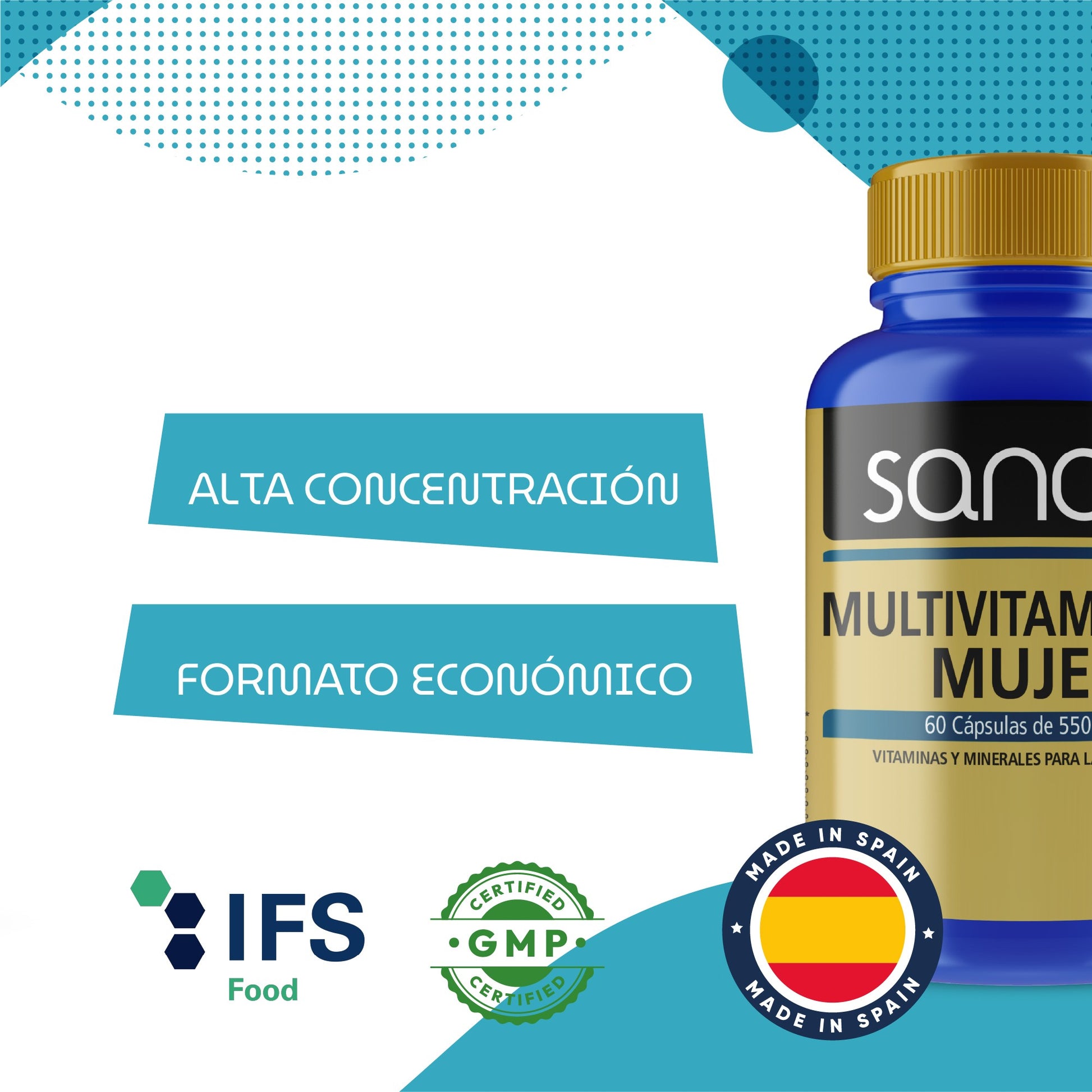 SANON Multivitamínico Mujer 60 cápsulas-4