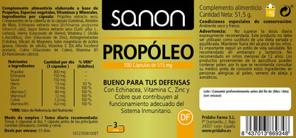 SANON Propóleo 120 cápsulas-2