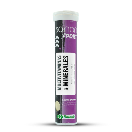 SANON SPORT Multivitaminas y minerales 20 comprimidos efervescentes sabor naranja-1
