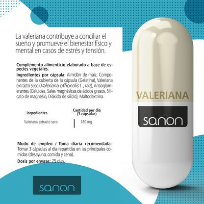 SANON Valeriana 225 cápsulas-3