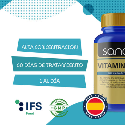 SANON Vitamina B12 60 cápsulas-4