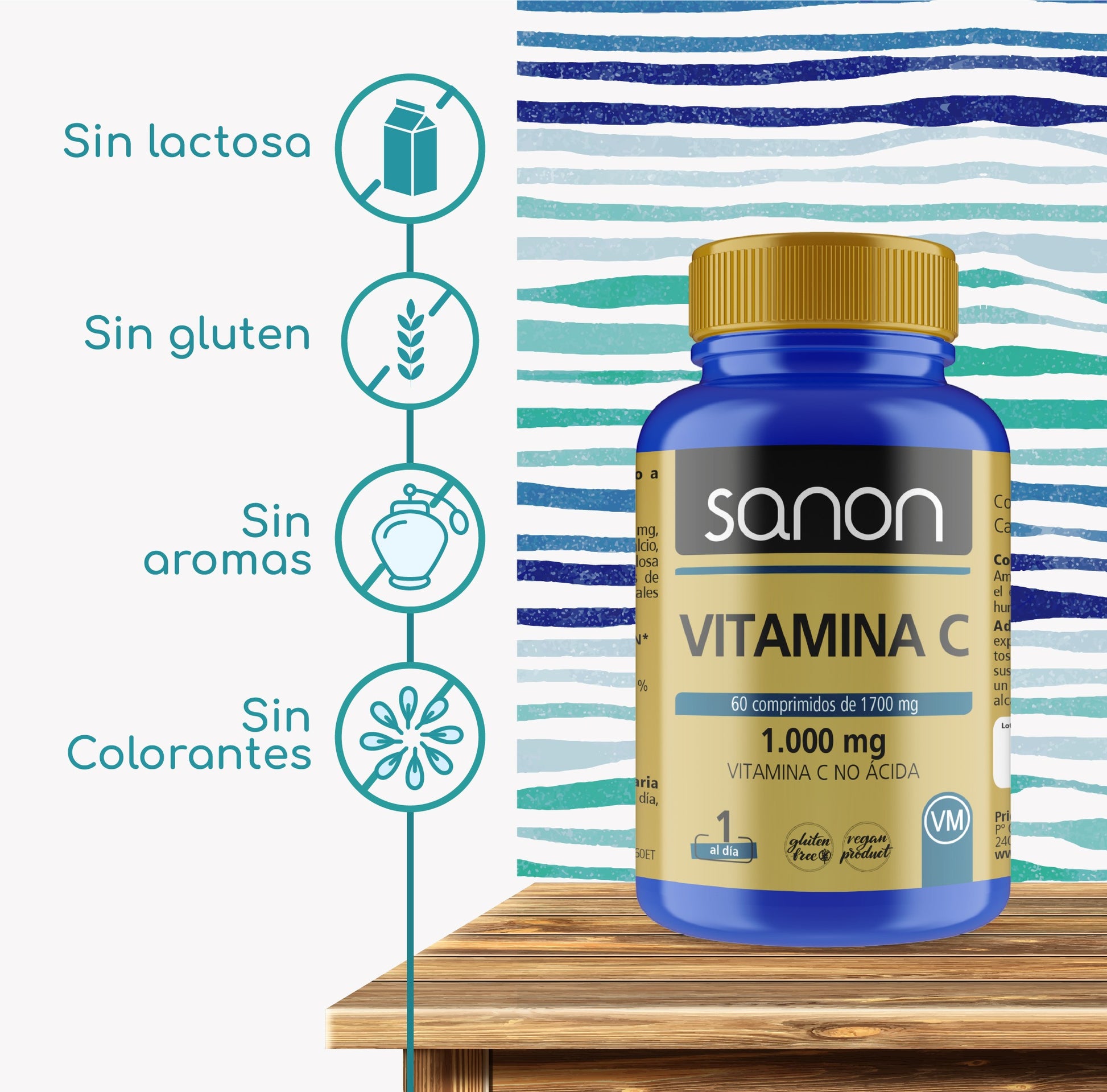 SANON Vitamina C 60 comprimidos-2