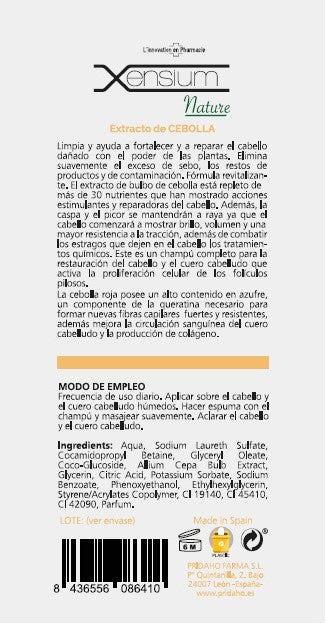 XENSIUM Nature Champú extracto de Cebolla 500 ml-3