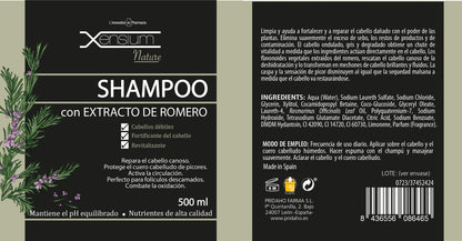 XENSIUM Nature Shampoo con extracto de Romero 500 ml-2