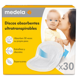 MEDELA Discos Absorbentes Desechables Ultratranspirables 60 Uds-1