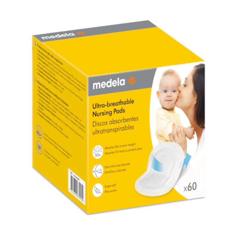 MEDELA Discos Absorbentes Desechables Ultratranspirables 60 Uds-1