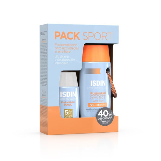 Pack Photoprotecteur ISDIN SPF 50 Fusion Gel Sport 100 ml + Fusion Water Magic 50 ml