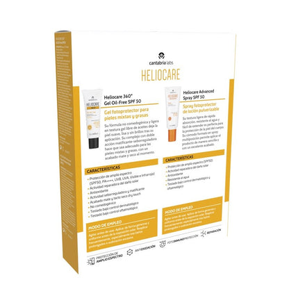 HELIOCARE 360 Gel Oil Free SPF50 50ml + Spray SPF50 75ml de REGALO-2