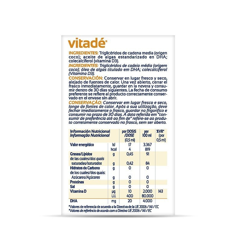 VITADÉ Vitamina D y DHA DUPLO 2x15ml-4