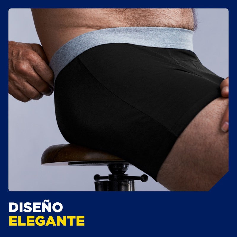 TENA Men Boxer Lavable Boxer Negro M-6